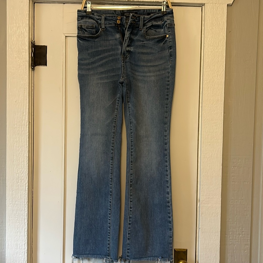 Judy Blue bootcut frayed hem jeans